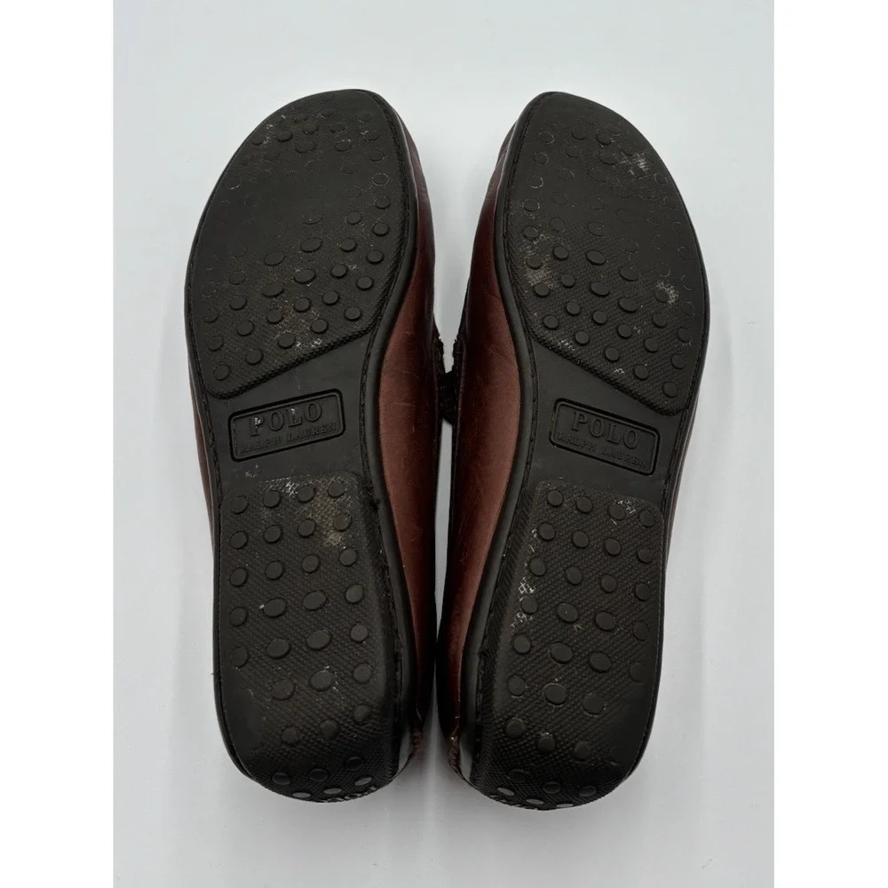 Polo Ralph Lauren Redden Brown Leather Driving Loafers Moc Toe Men's 11.5D